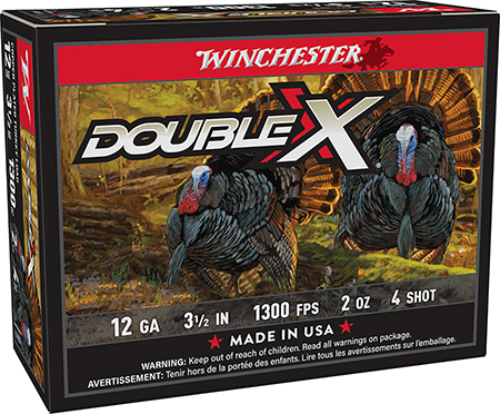 [020892012196] Winchester Ammo STH12354 Double X High Velocity Turkey 12Gauge 3.50" 2oz 4Shot 10 Per Box/10 Case