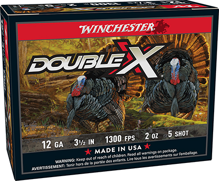 [020892012219] Winchester Ammo STH12355 Double X High Velocity Turkey 12Gauge 3.50" 2oz 5Shot 10 Per Box/10 Case
