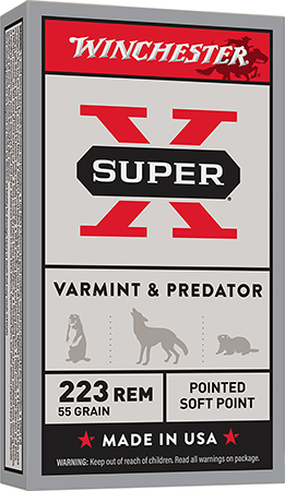 [020892200296] Winchester Ammo X223R Super X  223Rem 55gr Jacketed Soft Point 20 Per Box/10 Case