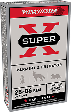 [020892200555] Winchester Ammo X25061 Super X  25-06Rem 90gr Positive Expanding Point 20 Per Box/10 Case