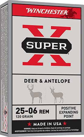 [020892200128] Winchester Ammo X25062 Super X  25-06Rem 120gr Positive Expanding Point 20 Per Box/10 Case