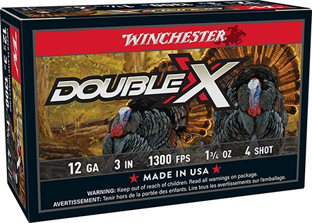 [020892012172] Winchester Ammo STH1234 Double X High Velocity Turkey 12Gauge 3" 1 3/4oz 4Shot 10 Per Box/10 Case