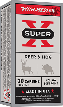 [020892200074] Winchester Ammo X30M1 Super X  30Carbine 110gr Hollow Soft Point 50 Per Box/10 Case