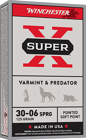 [020892200340] Winchester Ammo X30062 Super X  30-06Springfield 125gr Pointed Soft Point 20 Per Box/10 Case
