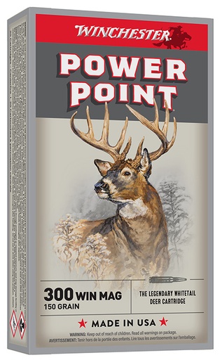 [020892200814] Winchester Ammo X30WM1 Power-Point  300WinMag 150gr 20 Per Box/10 Case