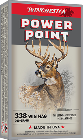 [020892200982] Winchester Ammo X3381 Power-Point  338WinMag 200gr 20 Per Box/10 Case