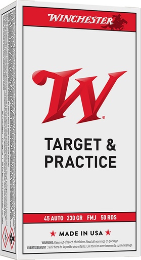 [020892201910] Winchester Ammo Q4170 USA  45ACP 230gr Full Metal Jacket 50 Per Box/10 Case