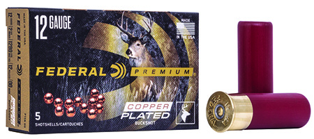 [029465001285] Federal P1584B Premium Magnum 12Gauge 3" 41Pellets 2oz 4BuckShot 5 Per Box/50 Case