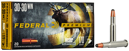 [029465084721] Federal P3030D Premium  30-30Win 170gr Nosler Partition 20 Per Box/10 Case