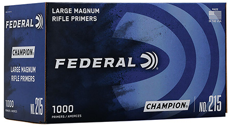 [029465156268] Federal 215 Champion Large Rifle Multi Caliber 1000 Per Box/5 Case