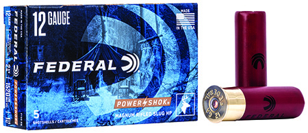 [029465009946] Federal F130RS Power-Shok  12Gauge 2.75" 1 1/4oz Rifled SlugShot 5 Per Box/50 Case