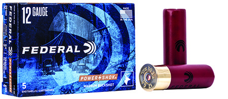 [029465009670] Federal F1314B Power-Shok Magnum 12Gauge 3" 41Pellets 1 15/16oz 4BuckShot 5 Per Box/50 Case