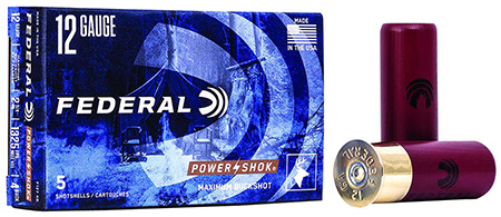 [029465009762] Federal F1274B Power-Shok Magnum 12Gauge 2.75" 27Pellets 1 1/4oz 4BuckShot 5 Per Box/50 Case
