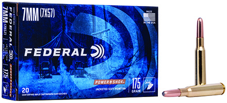 [029465084400] Federal 7A Power-Shok  7mmMauser 175gr Jacketed Soft Point 20 Per Box/10 Case