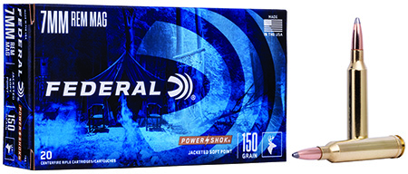 [029465084431] Federal 7RA Power-Shok  7mmRemMag 150gr Jacketed Soft Point 20 Per Box/10 Case
