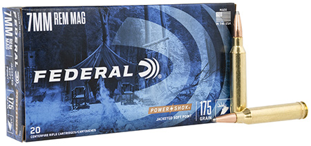 [029465084448] Federal 7RB Power-Shok  7mmRemMag 175gr Jacketed Soft Point 20 Per Box/10 Case
