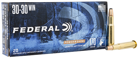 [029465084493] Federal 3030B Power-Shok  30-30Win 170gr Jacketed Soft Point 20 Per Box/10 Case