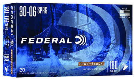 [029465084585] Federal 3006B Power-Shok  30-06Springfield 180gr Jacketed Soft Point 20 Per Box/10 Case
