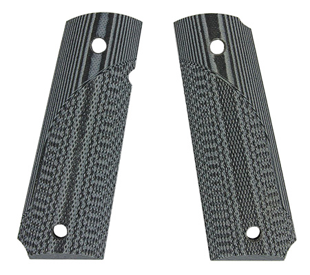 [034337610014] Pachmayr 61001 Tactical Grip Checkered Black  &  Gray G10 Panels for 1911