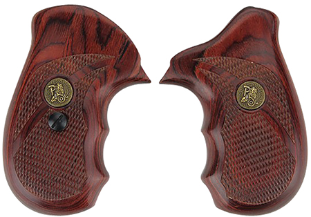 [034337630005] Pachmayr 63000 Renegade Grip Checkered Rosewood Laminate with Finger Grooves for S&W J Frame