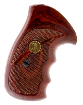 [034337630203] Pachmayr 63020 Renegade Grip Checkered Rosewood Laminate with Finger Grooves for S&W K/L Frame