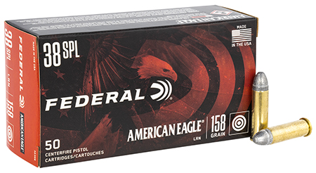 [029465085018] Federal AE38B American Eagle Handgun 38Special 158gr Lead Round Nose 50 Per Box/20 Case