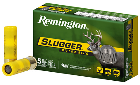 [047700021102] Remington Ammunition 20616 Slugger  20 Gauge 2.75" 5/8 oz Rifled Slug Shot 5 Per Box/ 50 Cs