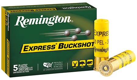 [047700020204] Remington Ammunition 20630 Express Buckshot 20Gauge 2.75" 3Buck Shot 5 Per Box/50 Case