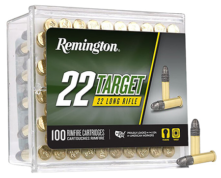 [047700001104] Remington Ammunition 21022 Target Rimfire 22LR 40gr Round Nose 50 Per Box/100 Case