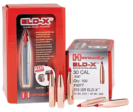 [090255230741] Hornady 3074 ELD-X  30 Cal .308 178 gr Extremely Low Drag eXpanding 100 Per Box/ 15 Case