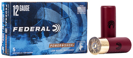 [029465016494] Federal H13200 Power-Shok Low Recoil 12Gauge 2.75" 9Pellets 1 3/16oz 00BuckShot 5 Per Box/50 Case