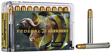 [029465089566] Federal P458T3 Premium Safari Cape-Shok 458WinMag 500gr Trophy Bonded Sledgehammer Solid 20 Per Box/10 Case