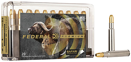 [029465089535] Federal P416T2 Premium Safari Cape-Shok 416Rigby 400gr Trophy Bonded Sledgehammer Solid 20 Per Box/10 Case