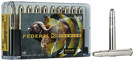 [029465089573] Federal P470T1 Premium Safari Cape-Shok 470NitroExpress 500gr Trophy Bonded Bear Claw 20 Per Box/10 Case