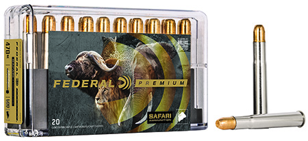 [029465089580] Federal P470T2 Premium Safari Cape-Shok 470NitroExpress 500gr Trophy Bonded Sledgehammer Solid 20 Per Box/10 Case