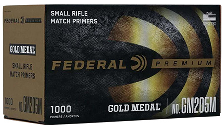 [029465156930] Federal GM205M Gold Medal Premium Small Rifle Multi Caliber 1000 Per Box/5 Case