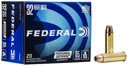 [029465093051] Federal C32HRB Personal Defense  32H & R Mag 85gr Jacketed Hollow Point 20 Per Box/25 Case
