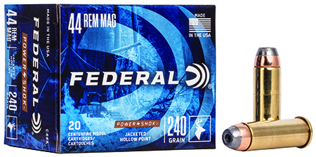 [029465092863] Federal C44A Power-Shok Handgun 44RemMag 240gr Jacketed Hollow Point 20 Per Box/25 Case