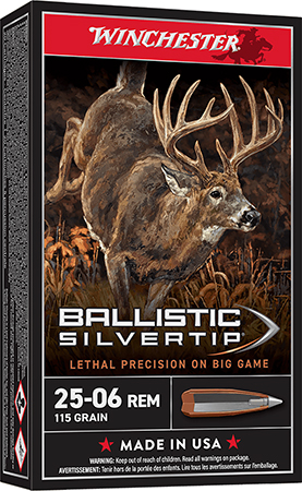 [020892210202] Winchester Ammo SBST2506 Ballistic Silvertip  25-06Rem 115gr Rapid Controlled Expansion Polymer Tip 20 Per Box/10 Case
