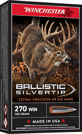 [020892210226] Winchester Ammo SBST270 Ballistic Silvertip  270Win 130gr Rapid Controlled Expansion Polymer Tip 20 Per Box/10 Case