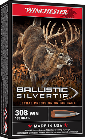 [020892210363] Winchester Ammo SBST308A Ballistic Silvertip  308Win 168gr Rapid Controlled Expansion Polymer Tip 20 Per Box/10 Case