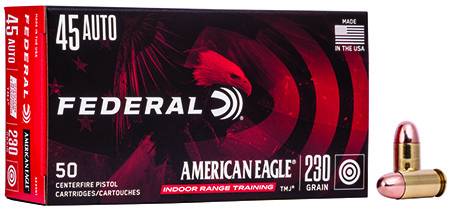 [029465093563] Federal AE45N1 American Eagle IRT  45ACP 230gr Total Metal Jacket 50 Per Box/20 Case
