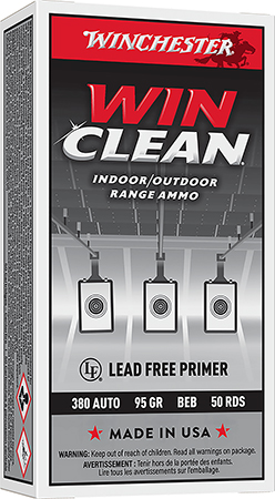 [020892212237] Winchester Ammo WC3801 Super X  380ACP 95gr Winclean Brass Enclosed Base 50 Per Box/10 Case