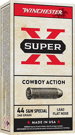 [020892213593] Winchester Ammo USA44CB Super X Cowboy Action 44S&WSpl 240gr Lead Flat Nose 50 Per Box/10 Case
