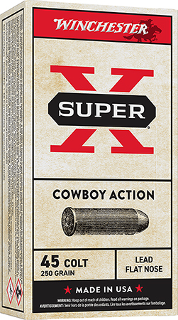 [020892213616] Winchester Ammo USA45CB Super X Cowboy Action 45Colt 250gr Lead Flat Nose 50 Per Box/10 Case