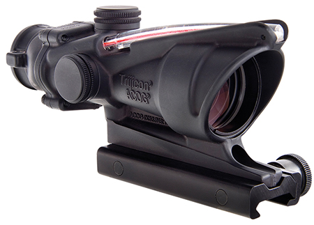 [719307302952] Trijicon 100220 ACOG  Black Hardcoat Anodized 4x32mm Illuminated Red Horseshoe w/ Red Dot 6.8 SPC Reticle