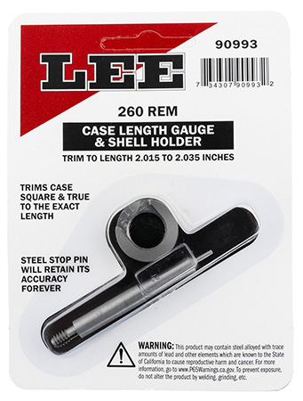 [734307909932] Lee Precision 90993 Case Length Gauge  260 Rem