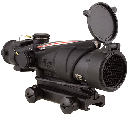 [719307302242] Trijicon 100228 ACOG  Black Hardcoat Anodized 4x32mm Illuminated Red Chevron Reticle