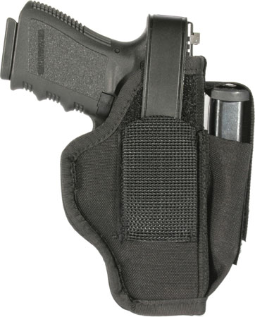 [648018045844] Blackhawk 40AM06BK Multi-Use  IWB/OWB Size 06 Black Cordura Belt Clip Fits Med/Large Semi Autos Fits 3.25-3.75" Barrel Ambidextrous