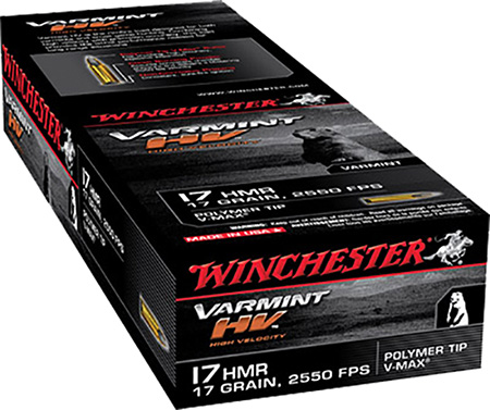 [020892102491] Winchester Ammo S17HMR1 Varmint HV  17HMR 17gr Hornady V Max 50 Per Box/20 Case